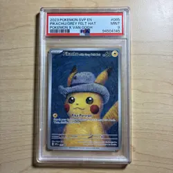 2023 Pokemon Promo S&V Black Star Pikachu with Grey Felt Hat x Van Gogh PSA 9 - Image 1