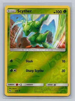 Pokemon Hidden Fates #5/68 Scyther Reverse Holo Uncommon - Image 1