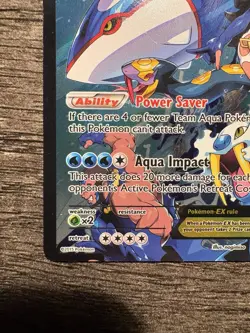 Pokemon TCG Team Aqua's Kyogre-EX Double Crisis Holo Card 6/34 NM - Image 3