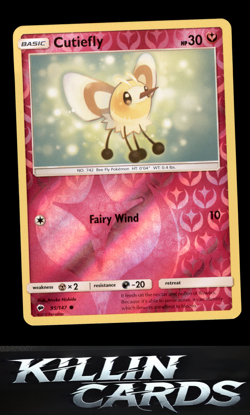 Reverse Holofoil Cutiefly 95/147 Pokemon Common SM - Burning Shadows Card NM - Image 1
