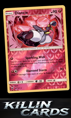 Reverse Holofoil Diancie 94/147 Pokemon Holo Rare SM - Burning Shadows Card NM - Image 1