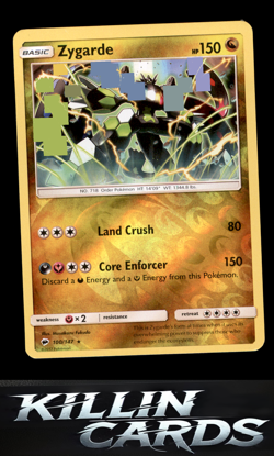 Reverse Holofoil Zygarde 100/147 Pokemon Holo Rare SM - Burning Shadows Card NM - Image 1