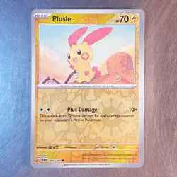 2023 Pokemon S&V Paradox Rift Reverse HOLO Plusle Card 060/182 - Image 1