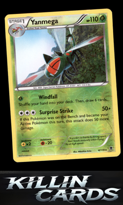 Reverse Holofoil Yanmega 4/119 Pokemon Rare XY - Phantom Forces Card NM - Image 1
