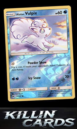 Reverse Holofoil Alolan Vulpix 27/147 Pokemon Common SM - Burning Shadows Card N - Image 1