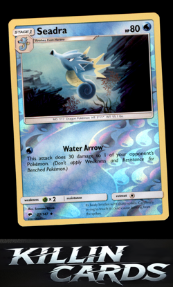 Reverse Holofoil Seadra 30/147 Pokemon Uncommon SM - Burning Shadows Card NM - Image 1