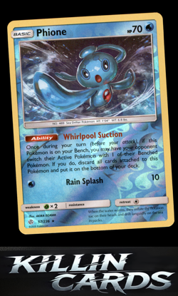 Reverse Holofoil Phione 57/236 Pokemon Rare SM - Cosmic Eclipse Card NM - Image 1