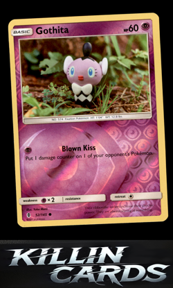 Reverse Holofoil Gothita 52/145 Pokemon Common SM - Guardians Rising Card NM - Image 1