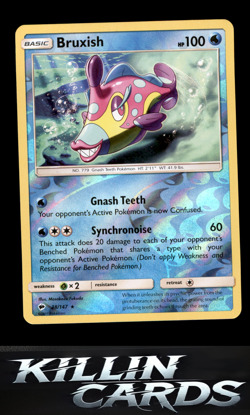 Reverse Holofoil Bruxish 38/147 Pokemon Rare SM - Burning Shadows Card NM - Image 1