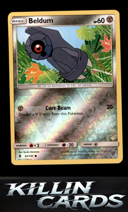 Reverse Holofoil Beldum 83/145 Pokemon Common SM - Guardians Rising Card NM - Image 1