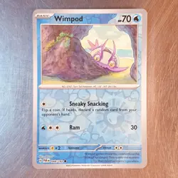 2023 Pokemon S&V Paradox Rift Reverse HOLO Wimpod Card 048/182 - Image 1