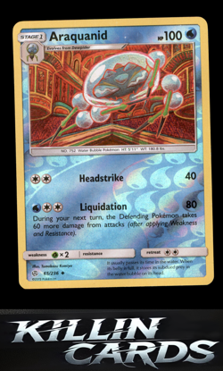 Reverse Holofoil Araquanid 65/236 Pokemon Uncommon SM - Cosmic Eclipse Card NM - Image 1