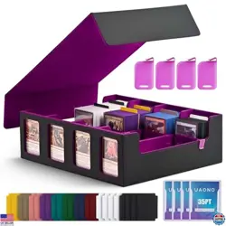 Ultimate Trading Card Storage Box - Holds 2400+ MTG Decks, Removable Toploader - Image 1