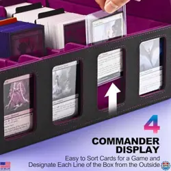 Ultimate Trading Card Storage Box - Holds 2400+ MTG Decks, Removable Toploader - Image 2