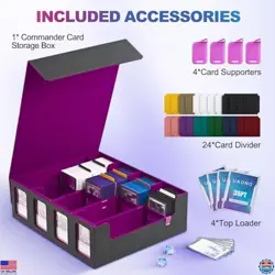Ultimate Trading Card Storage Box - Holds 2400+ MTG Decks, Removable Toploader - Image 3