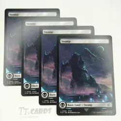 Full Art Swamp 0300 x4 Playsey 4x - MTG Magic The Gathering Final Fantasy FIN - Image 1