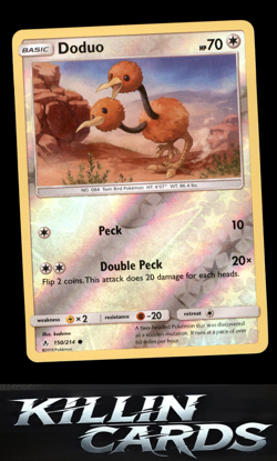 Reverse Holofoil Doduo 150/214 Pokemon Common SM - Unbroken Bonds Card NM - Image 1