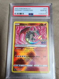 PSA 10 GEM MINT Radiant Charizard 011/078 Pokemon GO - Image 1