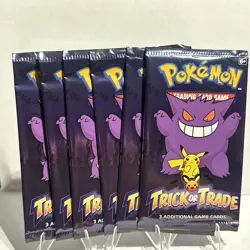 6 x Pokemon TCG 2022 Halloween Trick or Trade BOOster Packs Sealed 👻 - Image 1