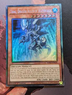 YUGIOH RA03-EN009 Tidal, Dragon Ruler of Waterfalls Collector's Rare 1st Edition - Image 1