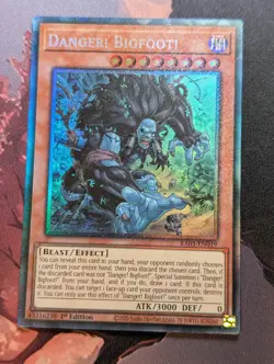 Danger! Bigfoot! RA03-EN019 Collector’s Rare 1st Edition YuGiOh TCG Card - Image 1