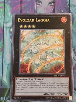 Yugioh 1x Evolzar Laggia PHSW-EN043 Photon Shockwave Ultimate Rare UTR 1st Ed NM - Image 1