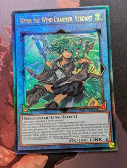 YUGIOH RA03-EN045 Wynn the Wind Charmer, Verdant Ultimate Rare 1st Edition - Image 1
