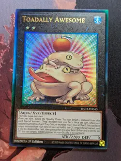 YUGIOH RA03-EN040 Toadally Awesome Ultimate Rare 1st Edition NM - Image 1