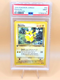 Pokemon Card 60/64 Pikachu 1st Edition Jungle English - PSA 9 NEW CERT - Image 1