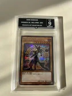 Konami Yu-Gi-Oh! Dark Magician Prismatic SR PAC1-JP004 2021 Mint 9 Graded Card - Image 1