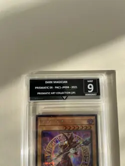 Konami Yu-Gi-Oh! Dark Magician Prismatic SR PAC1-JP004 2021 Mint 9 Graded Card - Image 3