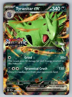 Tyranitar ex (Prismatic Evolutions Stamp) Double Rare Miscellaneous Cards & Prod - Image 1