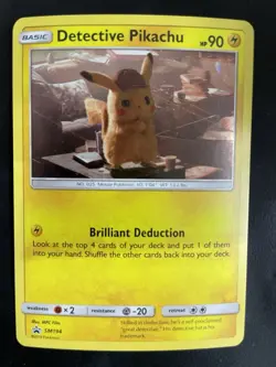 Pokemon TCG Detective Pikachu SM194 Cosmos Holo Black Star Promo Card NM/Mint - Image 1