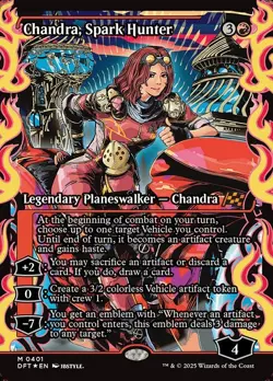 Chandra, Spark Hunter Showcase Foil - Aetherdrift MTG-NM - Image 1