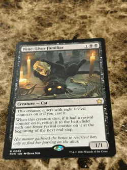 NINE-LIVES FAMILIAR Magic MTG Foundations - Image 1