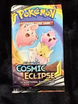 Pokemon TCG Sun & Moon Cosmic Eclipse Booster Pack Cleffa Igglybuff Togepi 820650805899 - Image 1