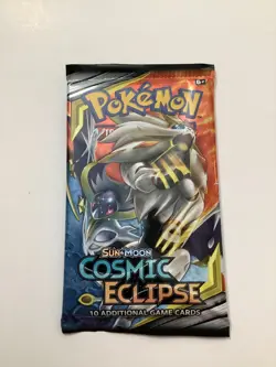 2019 Pokemon SM Cosmic Eclipse Booster Pack Solgaleo & Lunala SEALED - Image 1