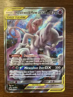 Pokemon TCG Mewtwo & Mew GX Tag Team Holo Card - Image 1