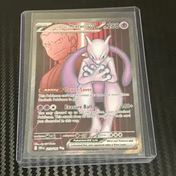 Team Rocket’s Mewtwo EX 213/182 Full Art Destined Rivals Card Pokemon | Holo - Image 1