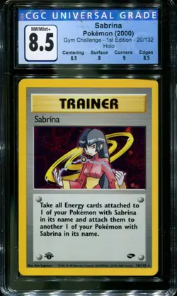 Sabrina - 20/132 - CGC 8.5 - 1st Edition - Gym Challenge - Pokemon - 48059 - Image 1