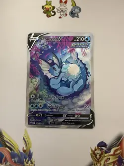 Pokemon TCG Vaporeon V Rapid Strike SWSH181 Promo Full Art Holo - Image 1
