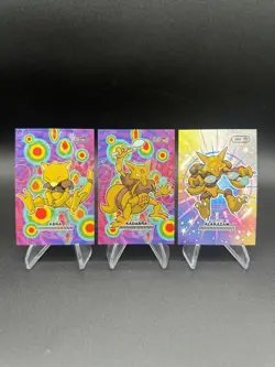Pokemon Abra Kadabra Alakazam Cracked Ice Holo 2024 Pocket Book Set - Image 1