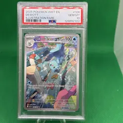 2025 POKEMON WHITE FLARE EN DEWOTT ILLUSTRATION RARE #106 PSA 10 POP 4 ! - Image 1