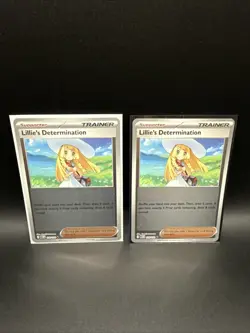2x Lillie’s Determination 119/132 Reverse Holo Pokemon Mega Evolution NM - Image 1
