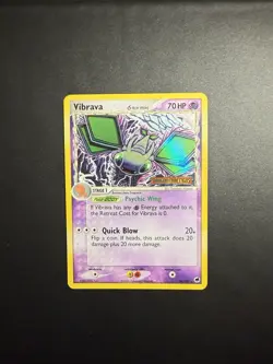 Pokemon TCG Vibrava 24/101 HOLO RARE EX Dragon Frontiers Stamped LP+ - Image 1