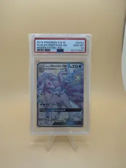 Pokemon Alolan Ninetales GX TCG Full Art SV53/SV94 Hidden Fates Shiny PSA 10 - Image 2