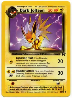 Pokemon - Team Rocket Dark Jolteon 38/82 - LP+ - Image 1