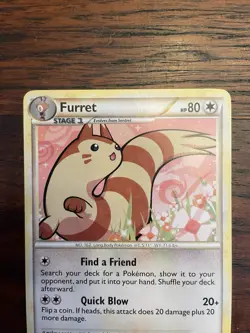 Pokemon HeartGold & SoulSilver Regular Furret 21/123 Rare Lightly Played LP - Image 2