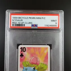 PSA 9 Ivysaur 10 of Clubs Graded Pokemon Mini Bicycle Card - Image 2