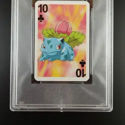 PSA 9 Ivysaur 10 of Clubs Graded Pokemon Mini Bicycle Card - Image 3